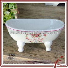 rose heart shape soap dish ceramic